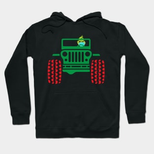 Xmas Jeep Grinnch Wearing Face Mask Gift for Jeep Lovers Hoodie